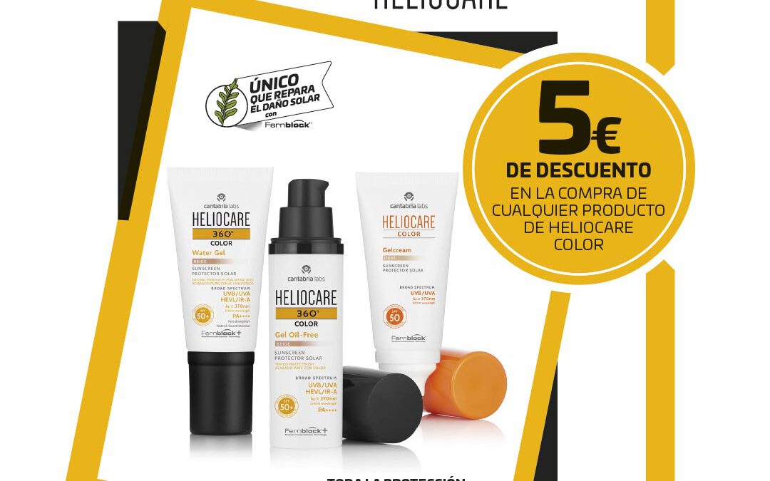 5 € de descuento en la compra de productos HELIOCARE Color